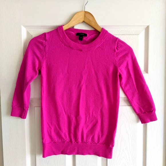 J crew pink sweater deals
